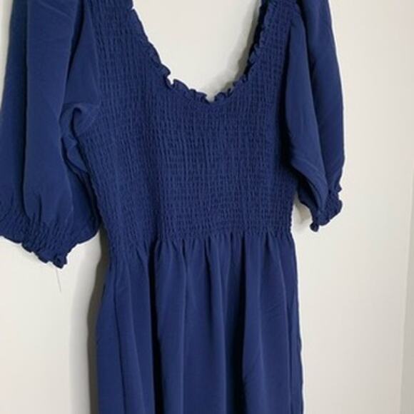 Hill House The Luisa Nap Blue Navy Crepe Dress Womens New Size XL - Picture 13 of 16